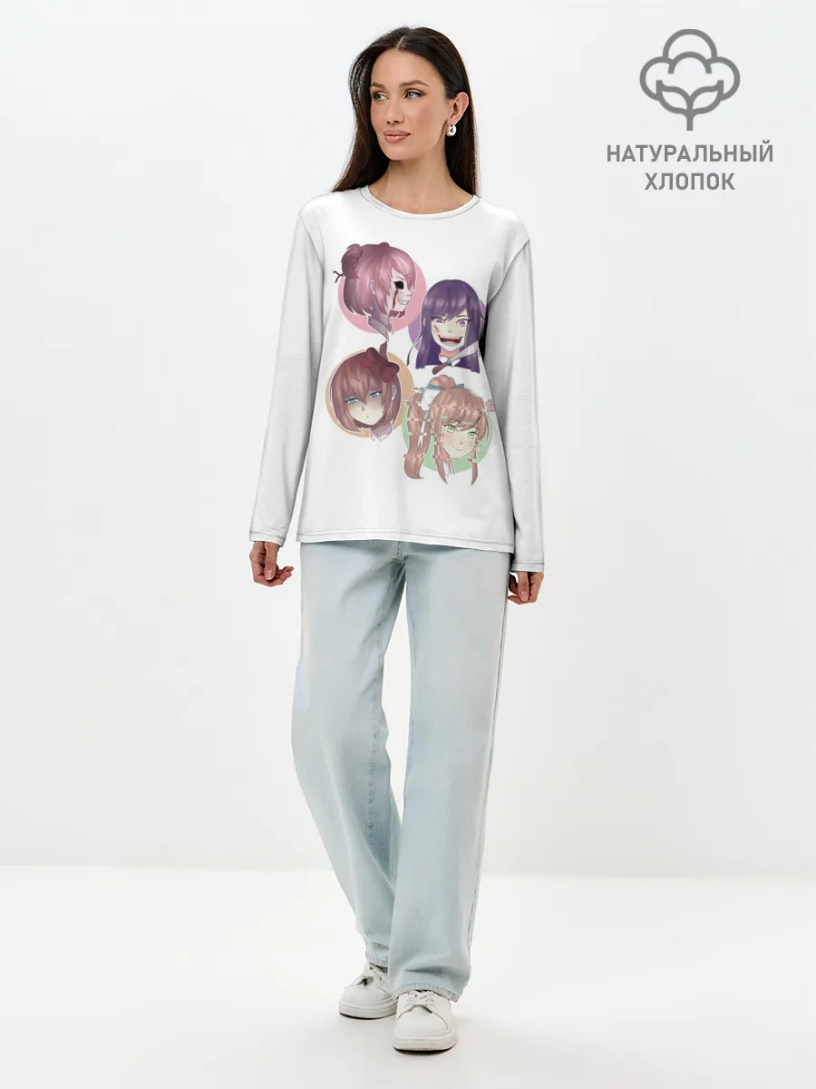 Лонгслив женский. Хлопок / Doki Doki Literature Club