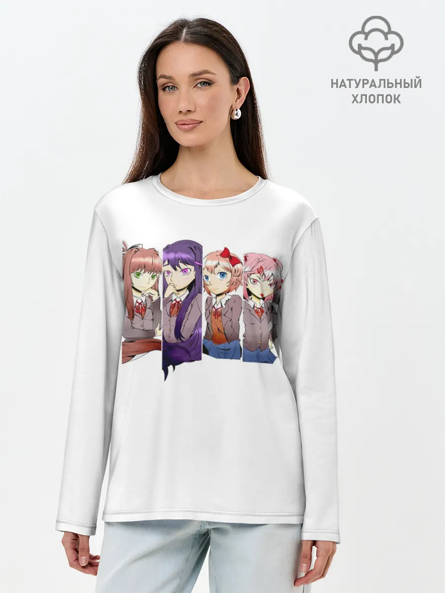 Лонгслив женский. Хлопок / Doki Doki Literature Club