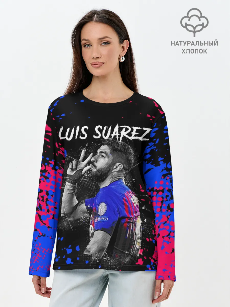 Лонгслив женский. Хлопок / ЛУИС СУАРЕС / БАРСЕЛОНА