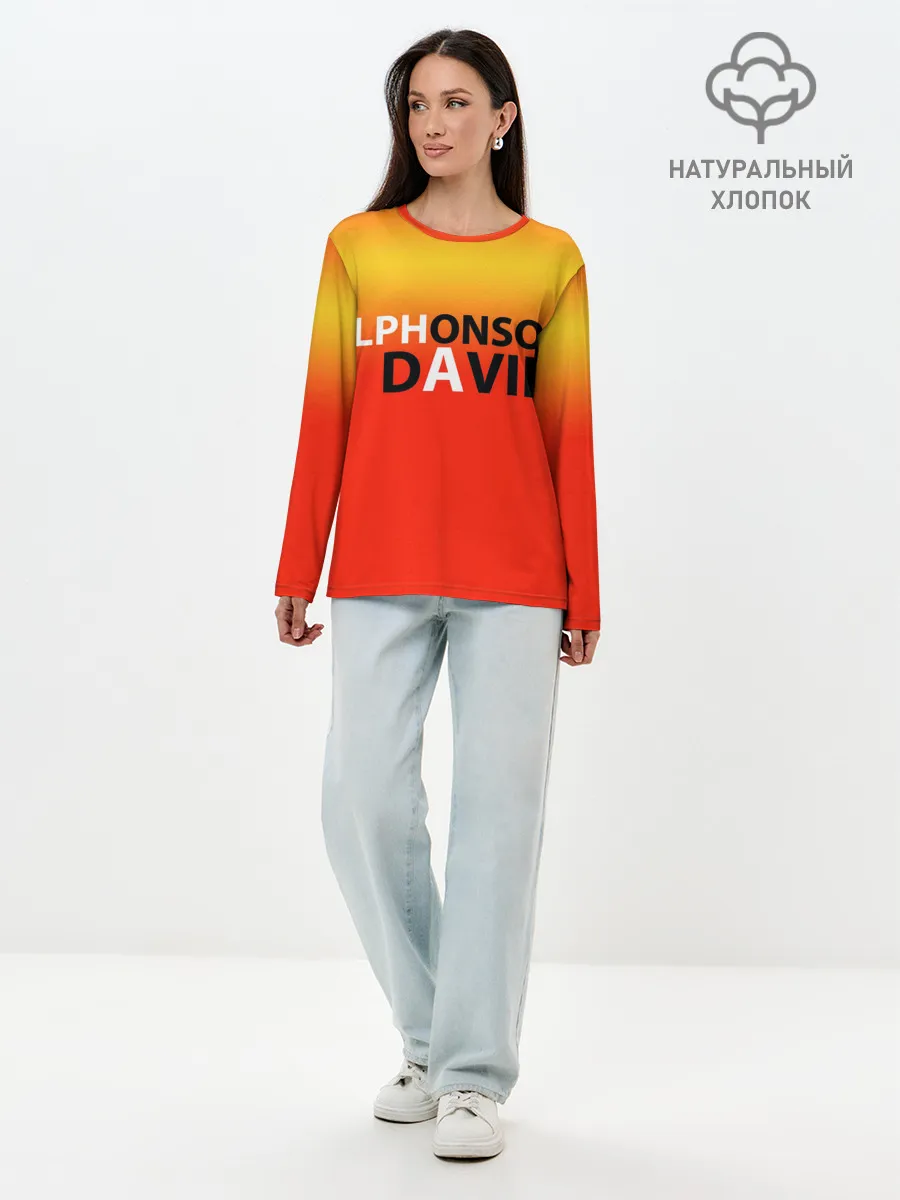 Лонгслив женский. Хлопок / Крутой футбол. Дейвис