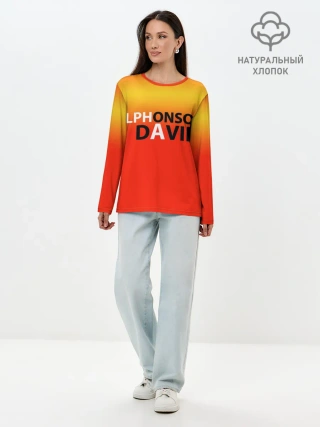 Лонгслив женский. Хлопок / Крутой футбол. Дейвис