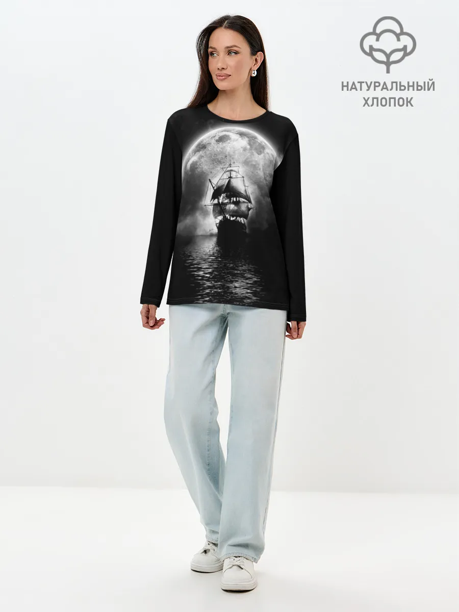Лонгслив женский. Хлопок / Летучий голландец