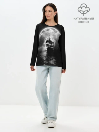 Лонгслив женский. Хлопок / Летучий голландец