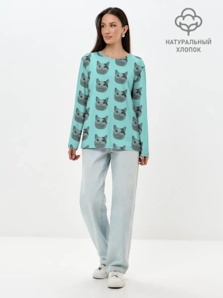 Лонгслив женский. Хлопок / ШТОШ