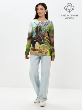 Лонгслив женский. Хлопок / Ark Survival | АРК СУРВИВАЛ