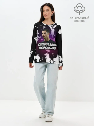 Лонгслив женский. Хлопок / Cristiano Ronaldo