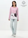 Лонгслив женский. Хлопок / котик штош