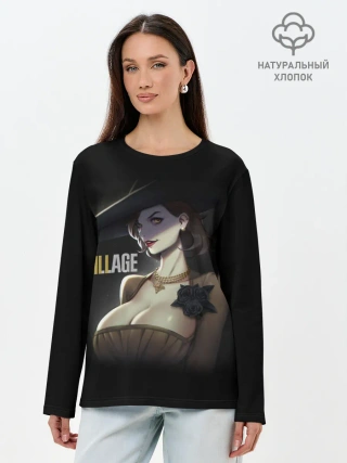 Лонгслив женский. Хлопок / Resident Evil Village Вампирша