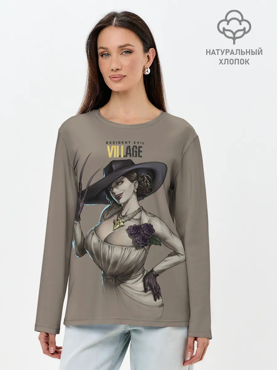 Лонгслив женский. Хлопок / Resident Evil Lady Dumitrescu
