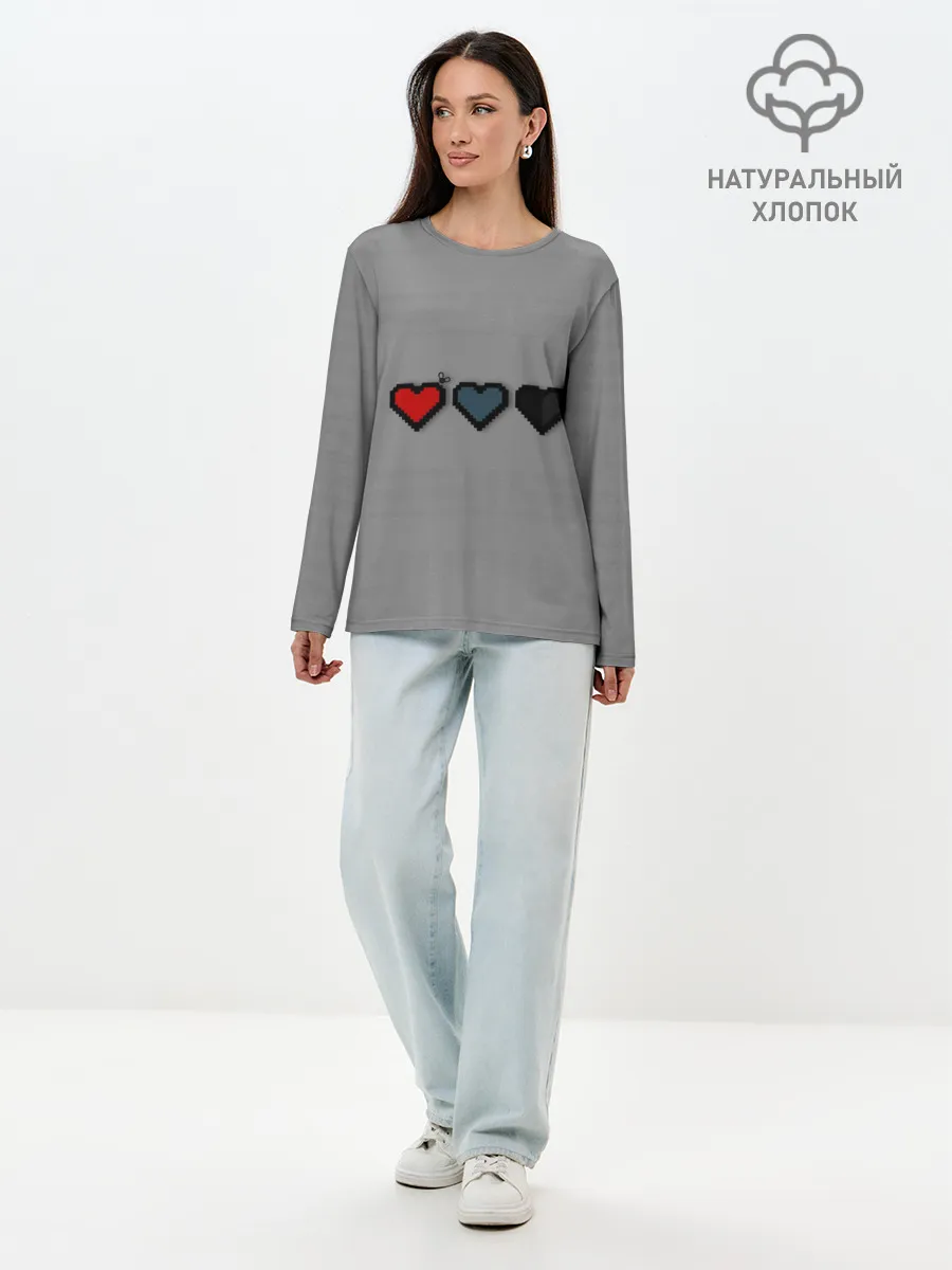 Лонгслив женский. Хлопок / The binding of isaac Lives