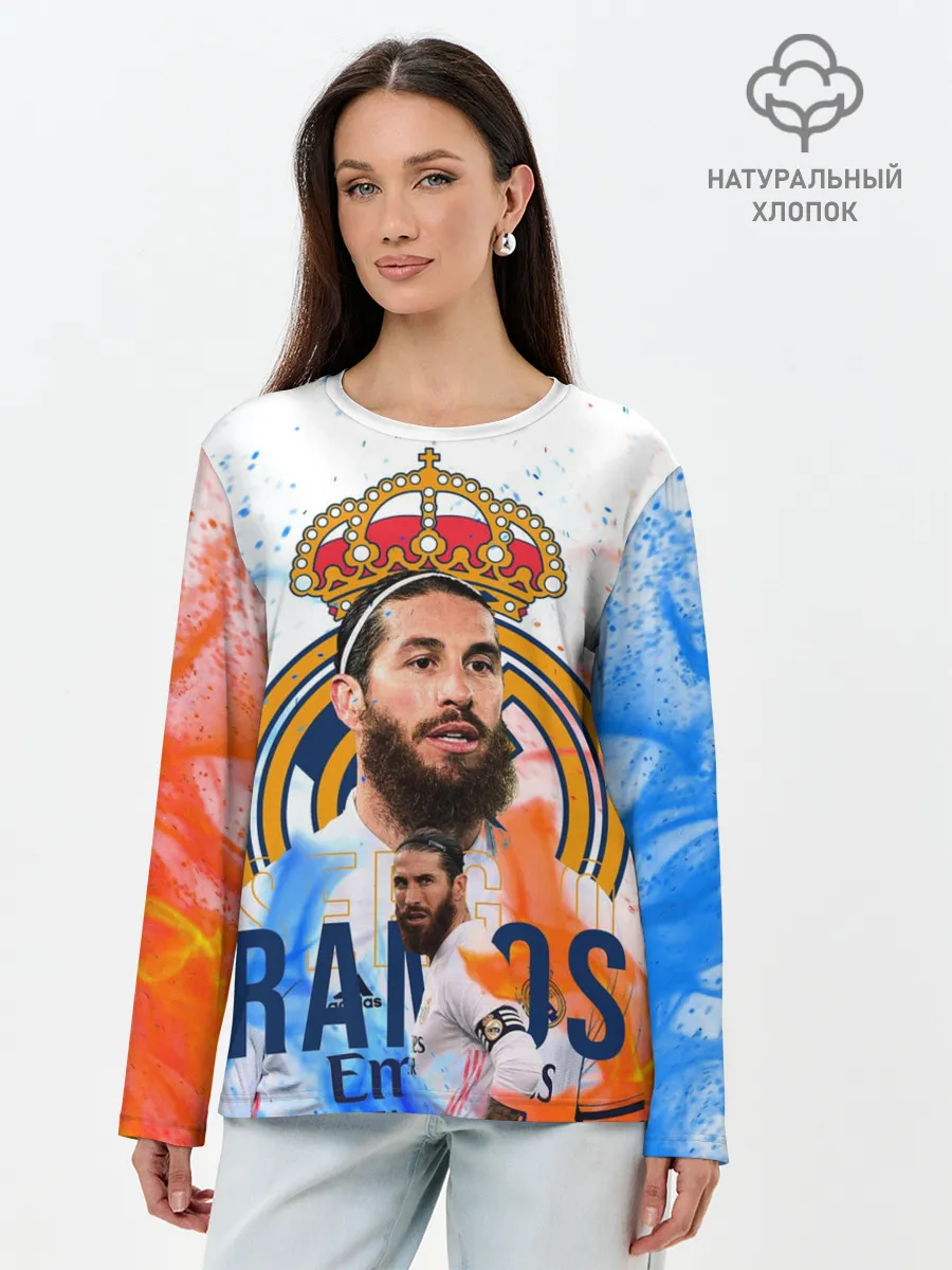 Лонгслив женский. Хлопок / SERGIO RAMOS / СЕРХИО РАМОС