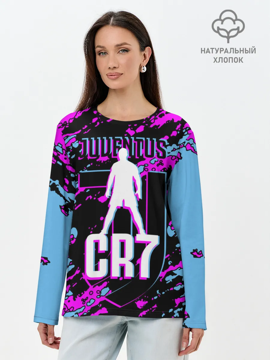 Лонгслив женский. Хлопок / Криштиану Роналду