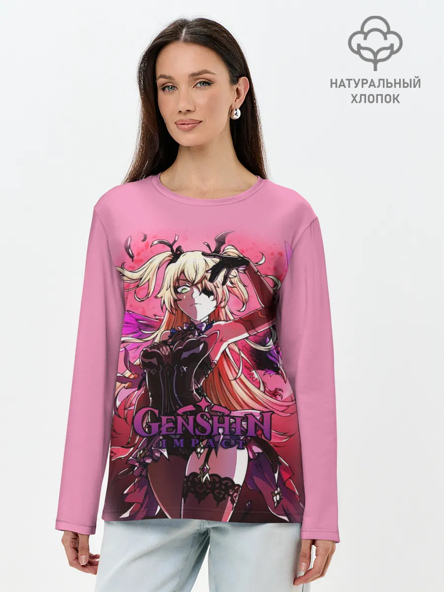 Лонгслив женский. Хлопок / ФИШЛЬ / GENSHIN IMPACT