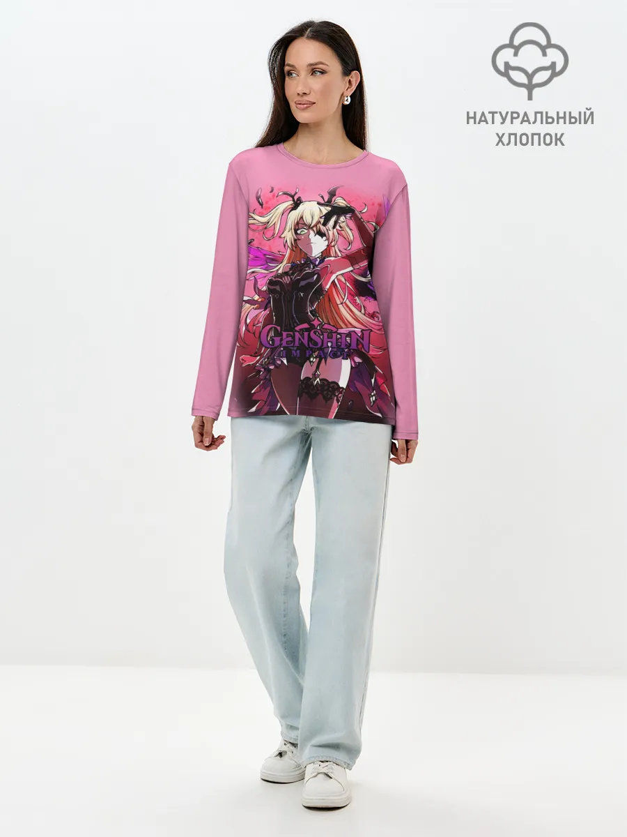 Лонгслив женский. Хлопок / ФИШЛЬ / GENSHIN IMPACT