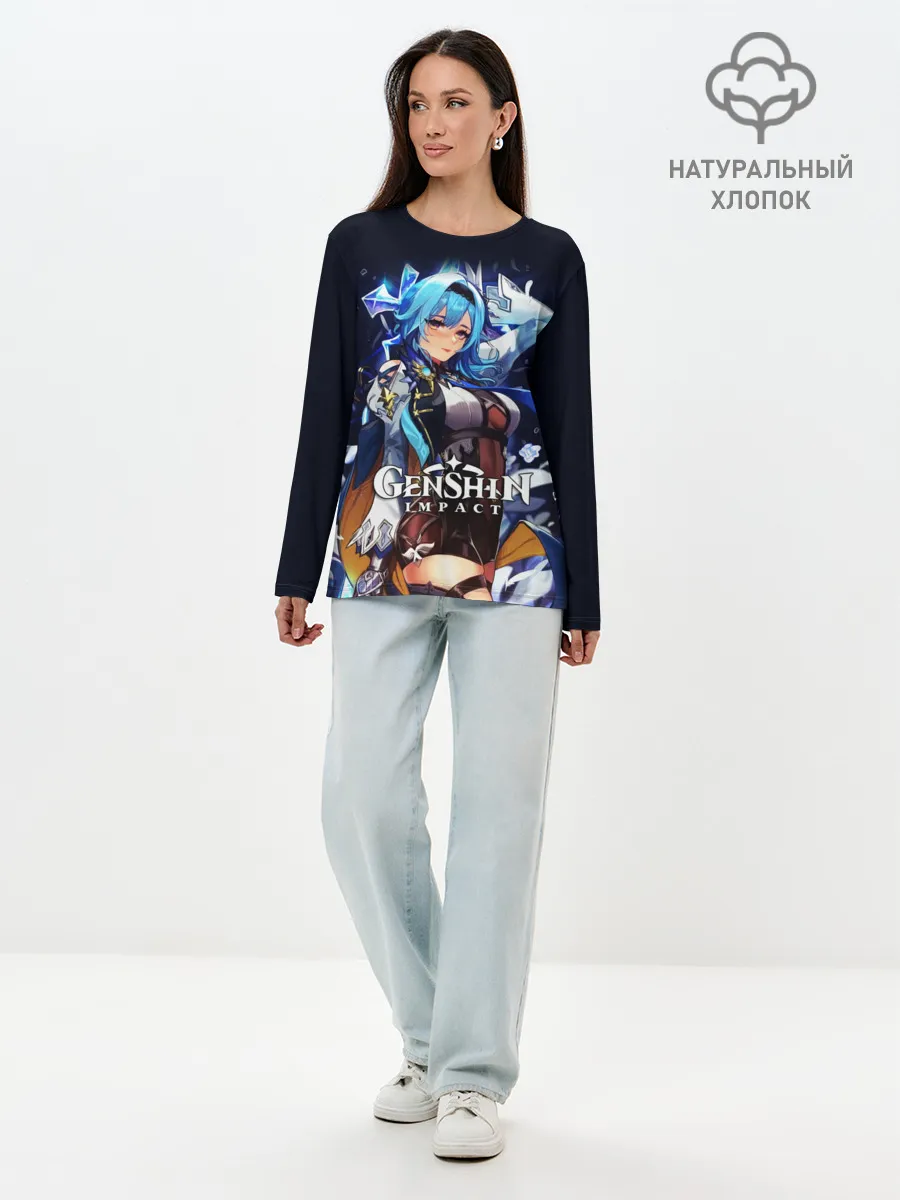 Лонгслив женский. Хлопок / Eula / Genshin Impact