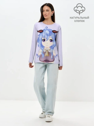 Лонгслив женский. Хлопок / GENSHIN IMPACT / ГАНЬ ЮЙ