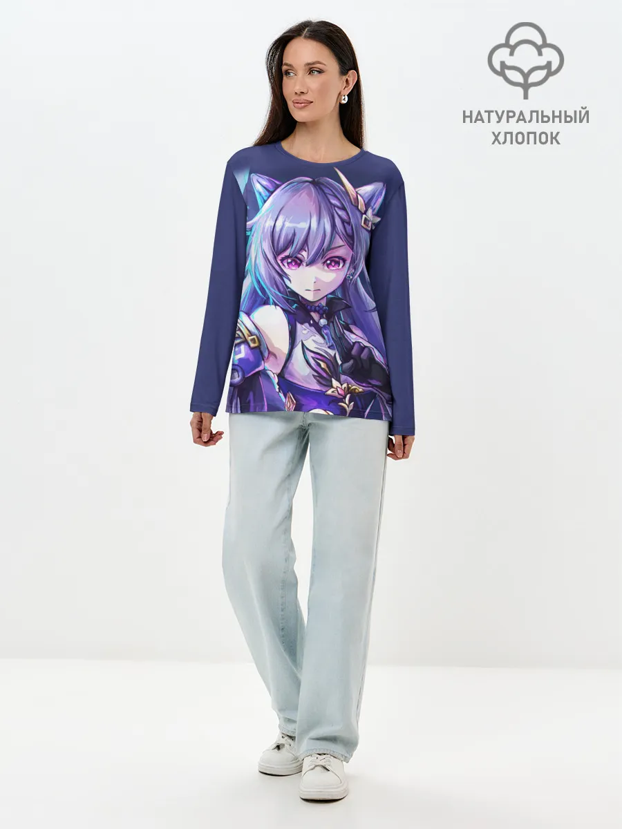Лонгслив женский. Хлопок / Keqing - Genshin Impact