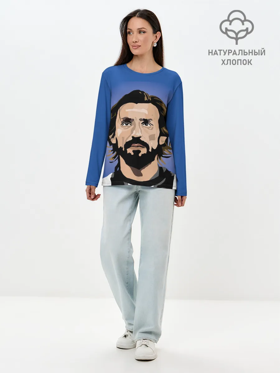 Лонгслив женский. Хлопок / Андреа Пирло