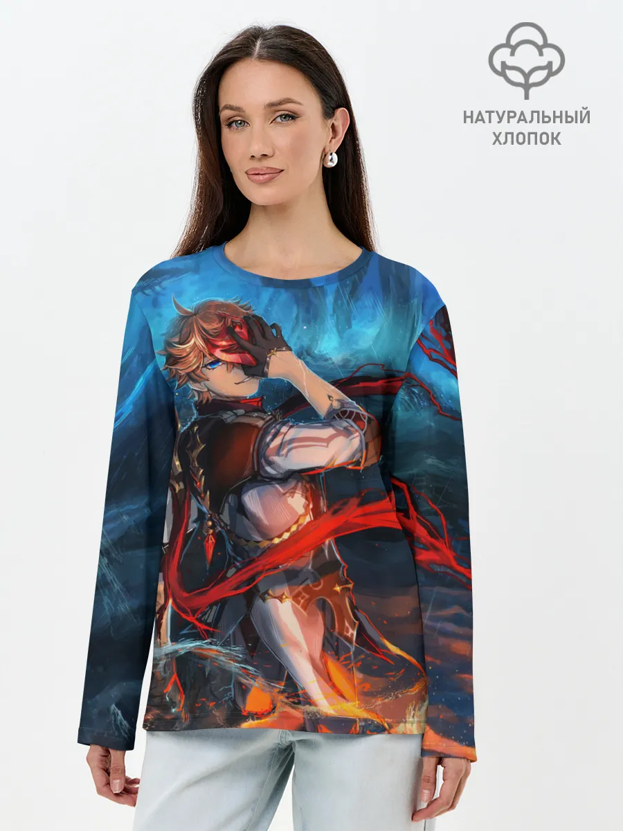 Лонгслив женский. Хлопок / Tartaglia art