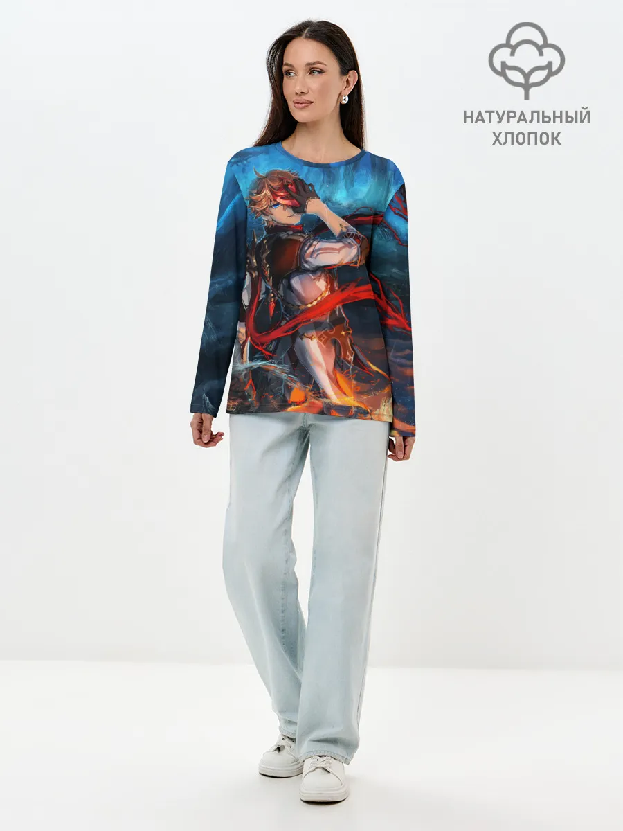 Лонгслив женский. Хлопок / Tartaglia art