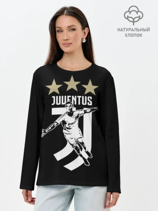 Лонгслив женский. Хлопок / Криштиану Роналду