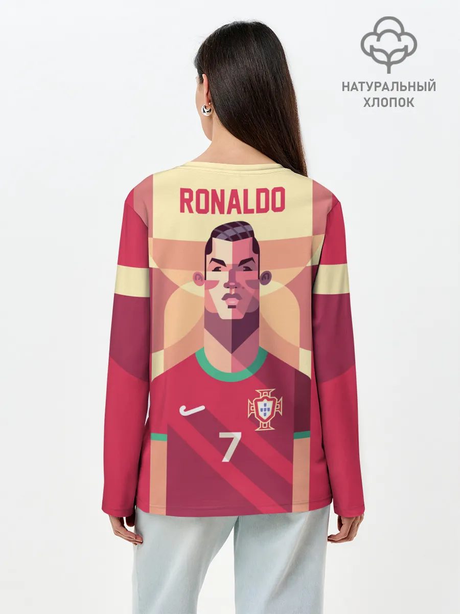 Лонгслив женский. Хлопок / Криштиану Роналду