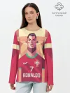 Лонгслив женский. Хлопок / Криштиану Роналду