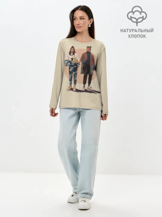 Лонгслив женский. Хлопок / Катара и Сокка