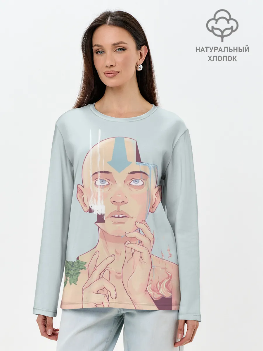 Лонгслив женский. Хлопок / The last airbender