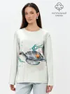 Лонгслив женский. Хлопок / черепашка