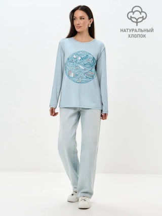 Лонгслив женский. Хлопок / Sea Circle