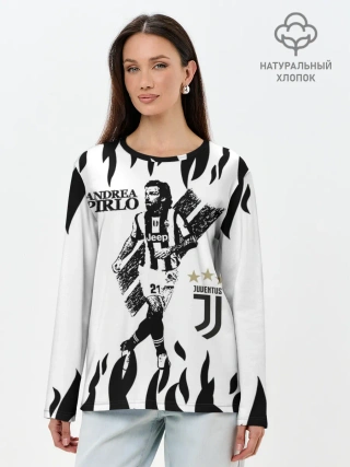 Лонгслив женский. Хлопок / Андреа Пирло/Andrea Pirlo