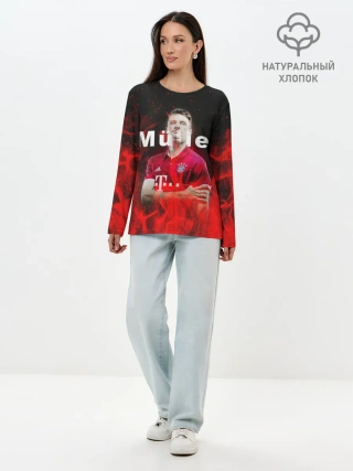 Лонгслив женский. Хлопок / ТОМАС МЮЛЛЕР / THOMAS MULLER
