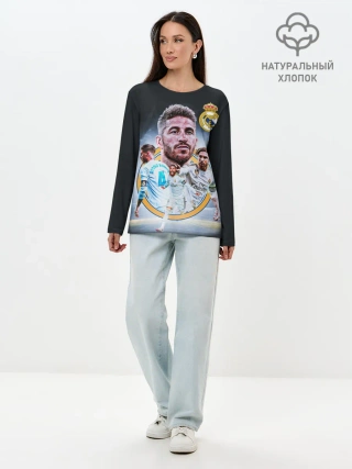 Лонгслив женский. Хлопок / СЕРХИО РАМОС / SERGIO RAMOS
