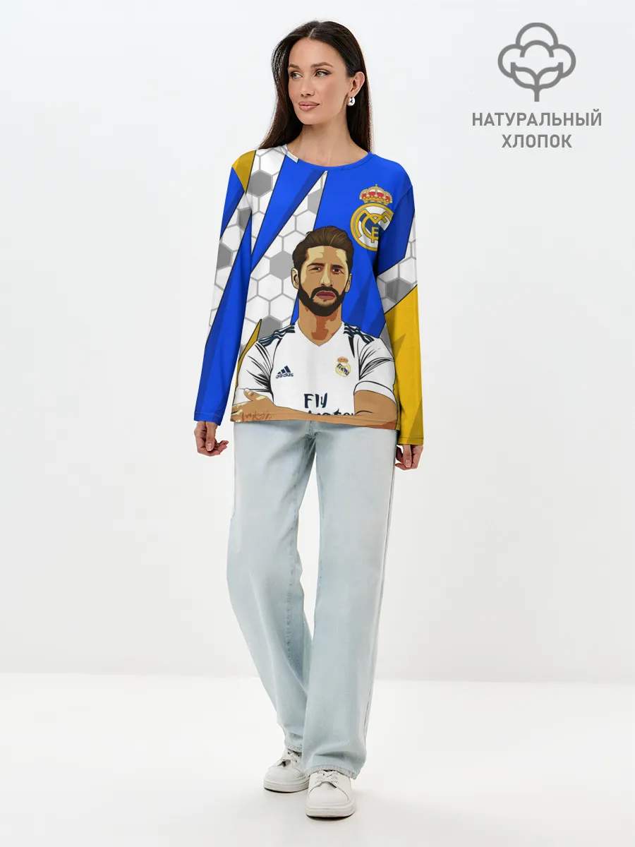 Лонгслив женский. Хлопок / СЕРХИО РАМОС / РЕАЛ МАДРИД