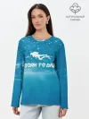 Лонгслив женский. Хлопок / дайвинг
