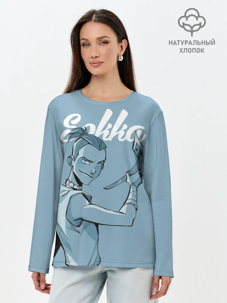 Лонгслив женский. Хлопок / Sokka