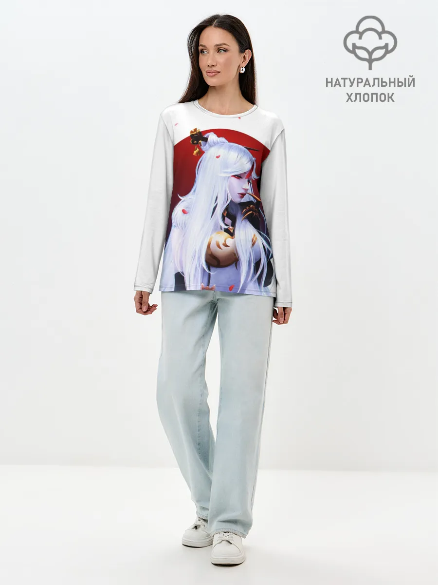 Лонгслив женский. Хлопок / GENSHIN IMPACT / НИН ГУАН