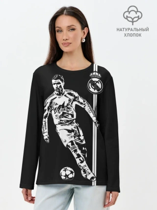 Лонгслив женский. Хлопок / Криштиану Роналду