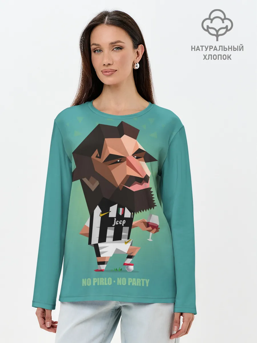 Лонгслив женский. Хлопок / Андреа Пирло