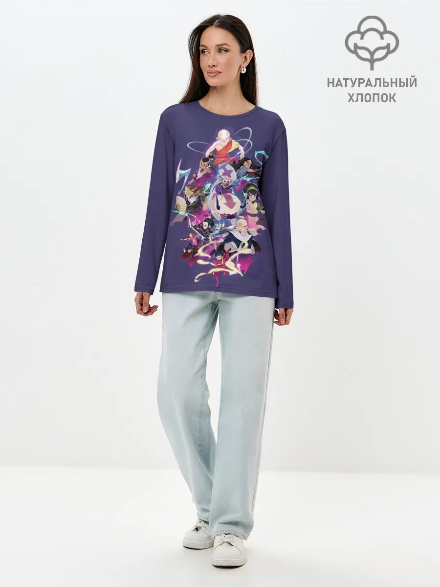 Лонгслив женский. Хлопок / Avatar the last airbender