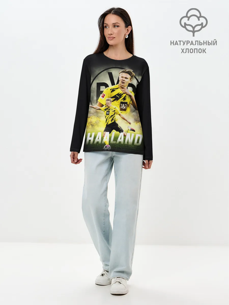 Лонгслив женский. Хлопок / ЭРЛИНГ ХОЛАНД / ERLING HAALAND