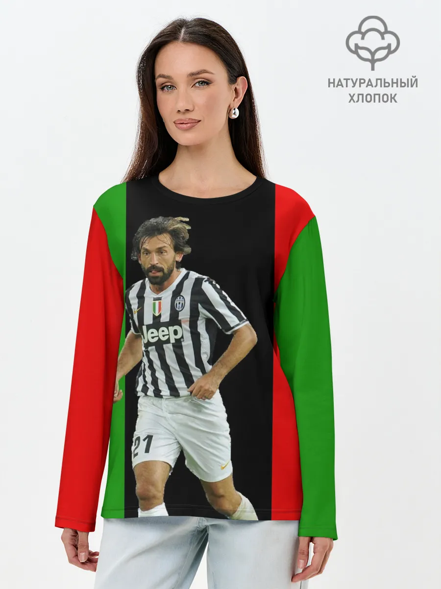 Лонгслив женский. Хлопок / Andrea Pirlo