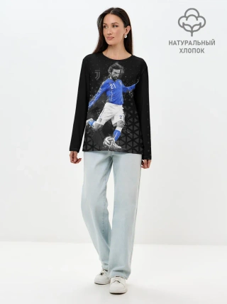 Лонгслив женский. Хлопок / Andrea Pirlo