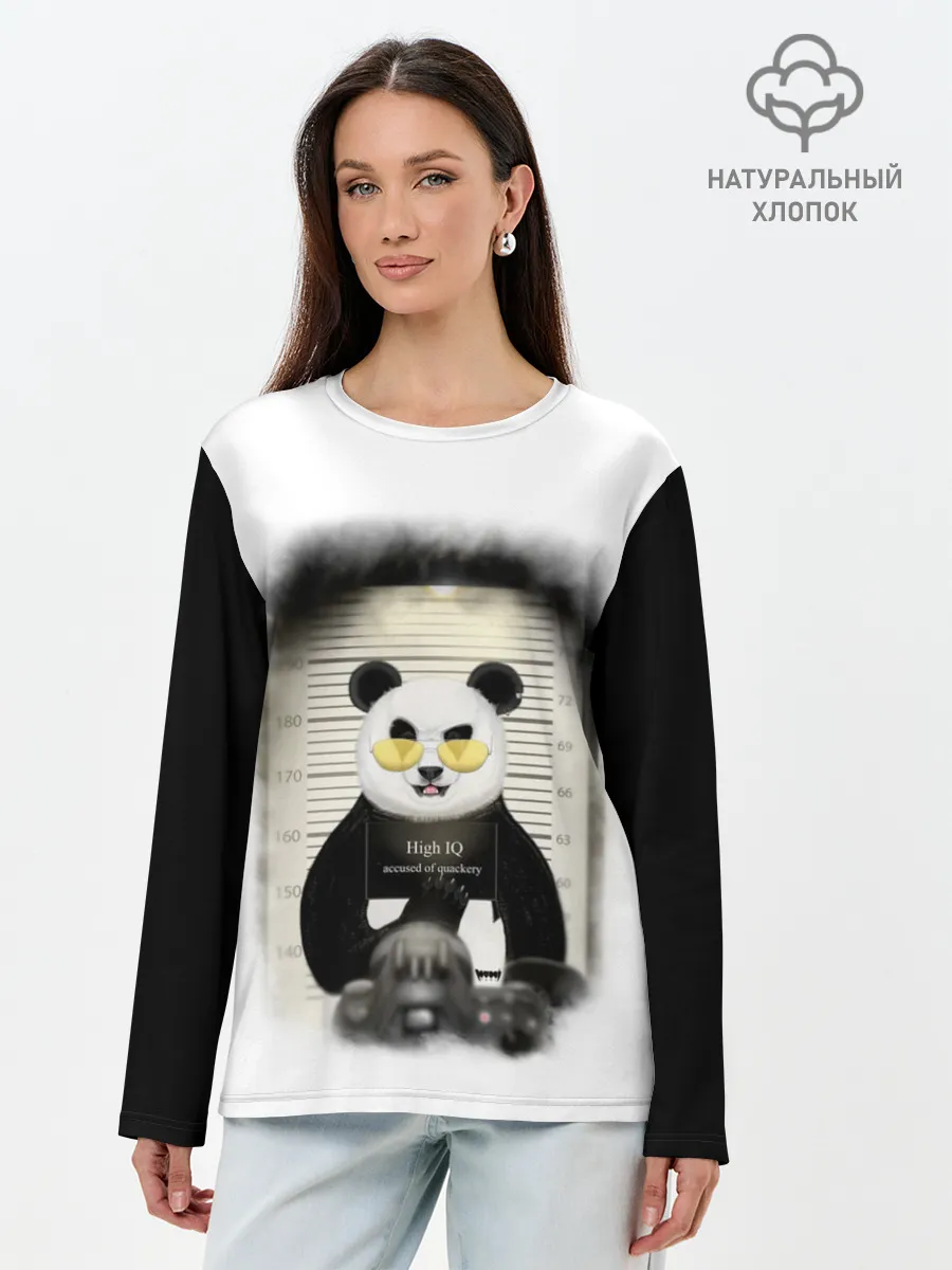 Лонгслив женский. Хлопок / Yami: hight IQ 3D
