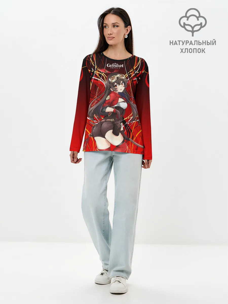 Лонгслив женский. Хлопок / Эмбер