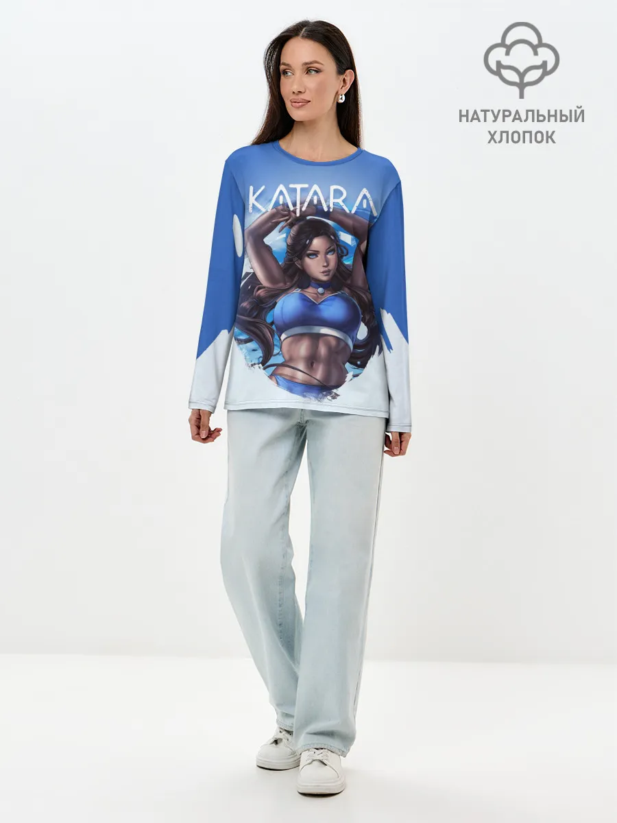 Лонгслив женский. Хлопок / Катара Аватар