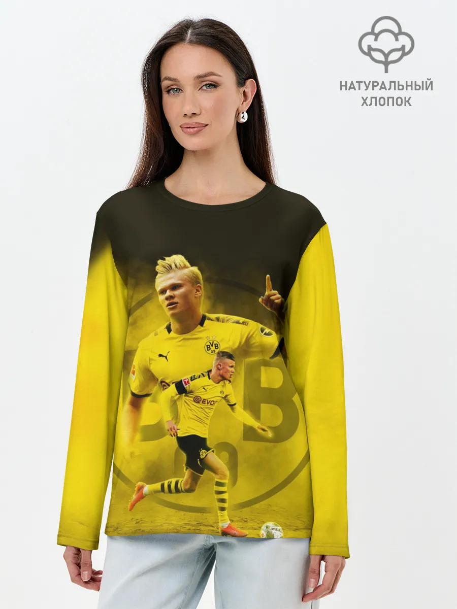 Лонгслив женский. Хлопок / ЭРЛИНГ ХОЛАНД / ERLING HAALAND