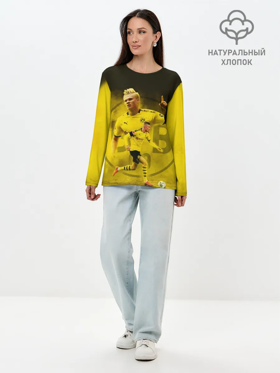 Лонгслив женский. Хлопок / ЭРЛИНГ ХОЛАНД / ERLING HAALAND