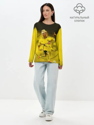 Лонгслив женский. Хлопок / ЭРЛИНГ ХОЛАНД / ERLING HAALAND